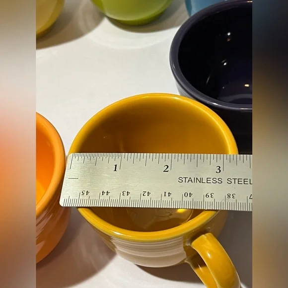 Fiesta Colorful Teacup Mini Coffee Mugs Set of 8.  Bright colors and super cute. - Picture 14 of 14